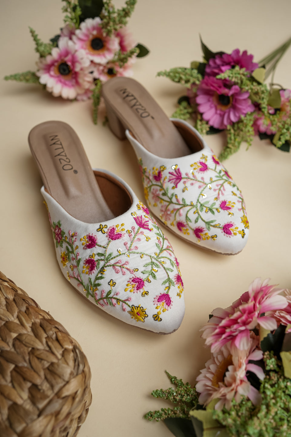 White footwear heels