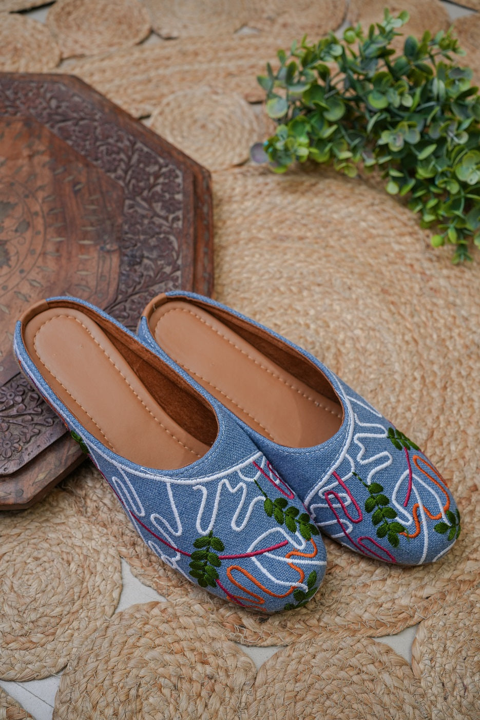 Embroidered Ethnic Mules
