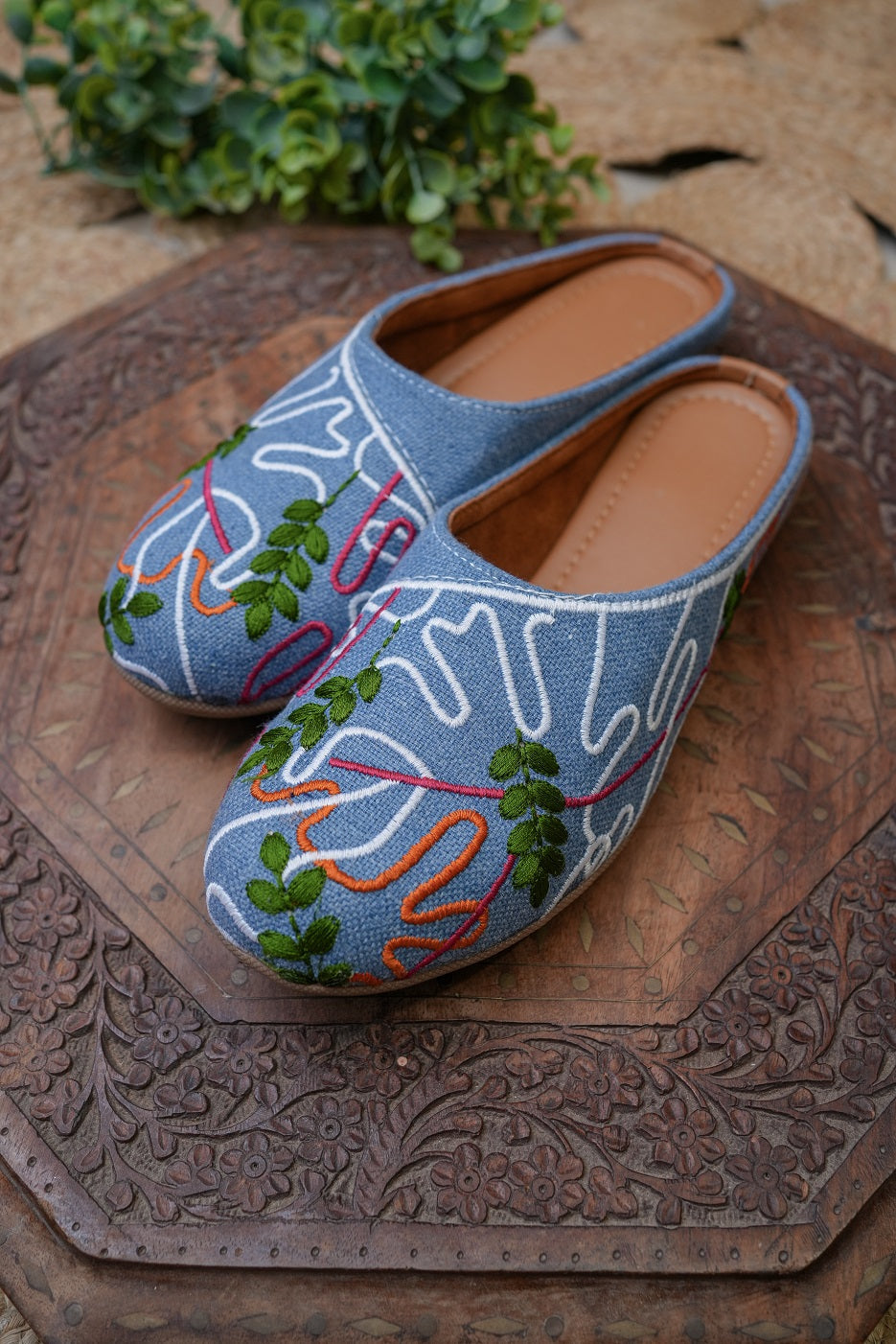 Embroidered Ethnic Mules