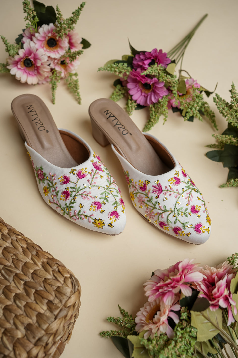 White footwear heels