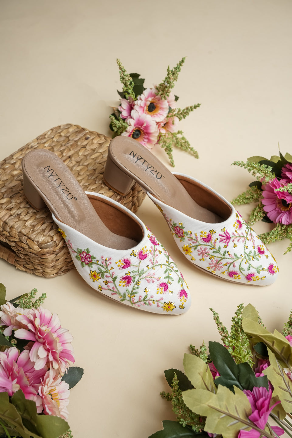 White footwear heels