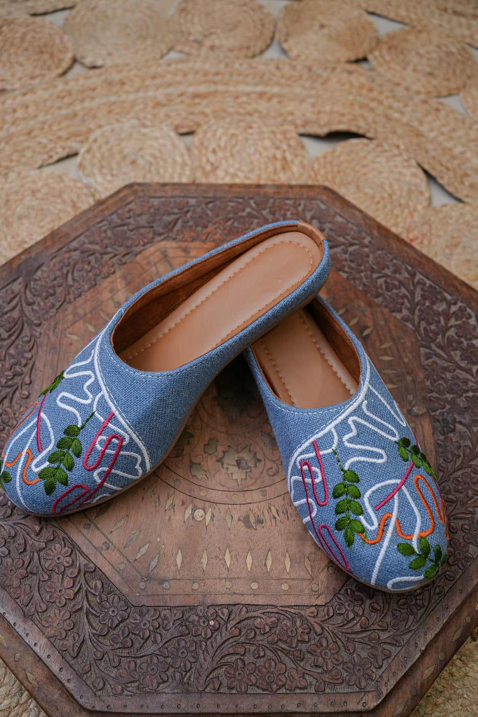 Embroidered Ethnic Mules