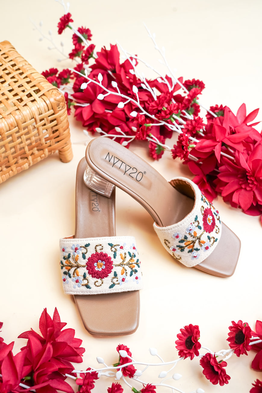 Red flower heel