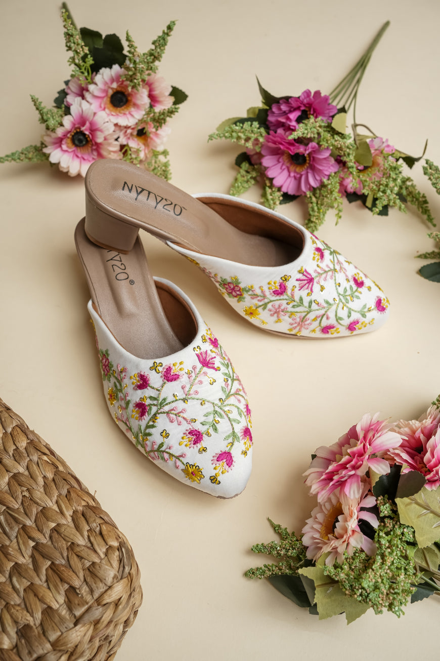 White footwear heels